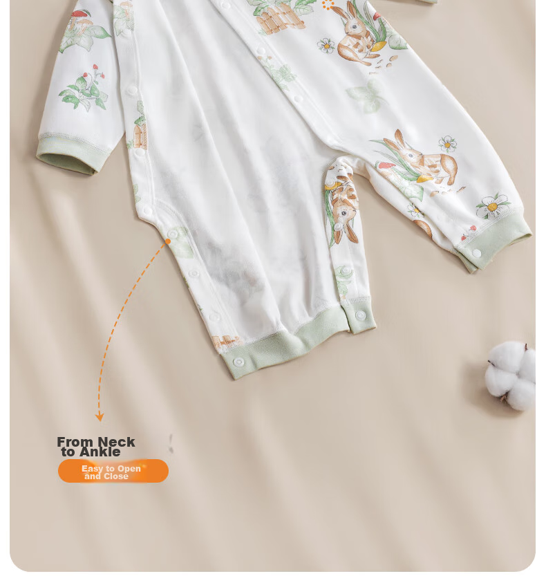 Beitaisi Baby Clothes Spring And Autumn Long-Sleeve Bodysuit, Pure Cotton Newborn Onesie, for Boys And Girls, Early Spring Outfit Pajamas 17