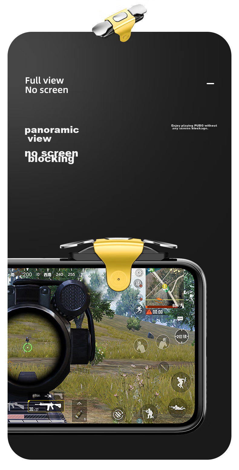 Qiaojiejie [Esports Recommendation] PUBG Mobile Gaming Keyboard Four-Finger Tap Button Shooting Assistant Mechanical Key Peace Elite PUBG Controller Compatible with Android And iOS 12