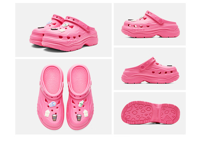 PEAK Elevated Perforated Shoes for Women, Summer Student Versatile Trendy Fashion Soft-Soled Comfortable Sandals ET52102L 22