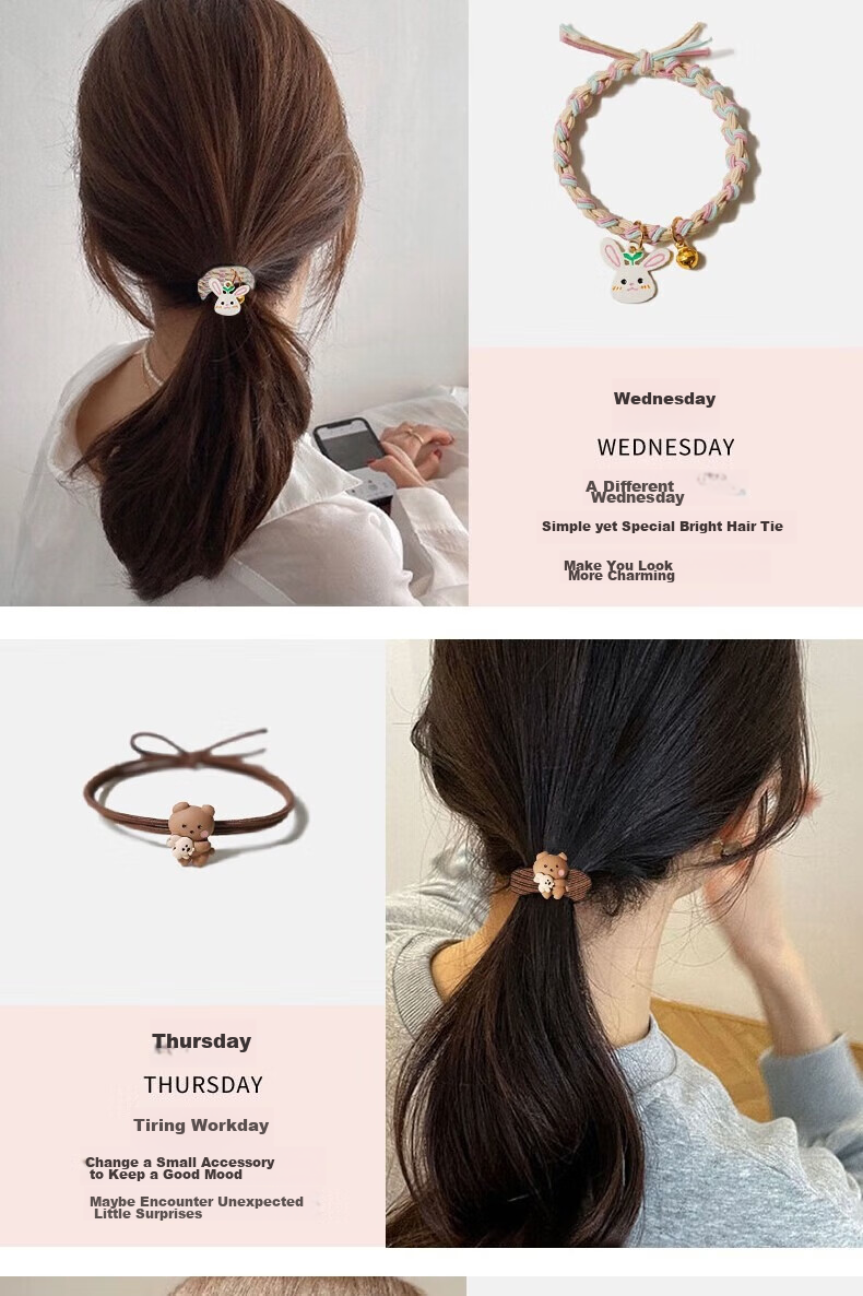 Gunai Hair Ties, Scrunchies, Ponytail Holders for Women, High Ponytail Accessories, Birthday Gifts for Girls, Elegant And Stylish 5