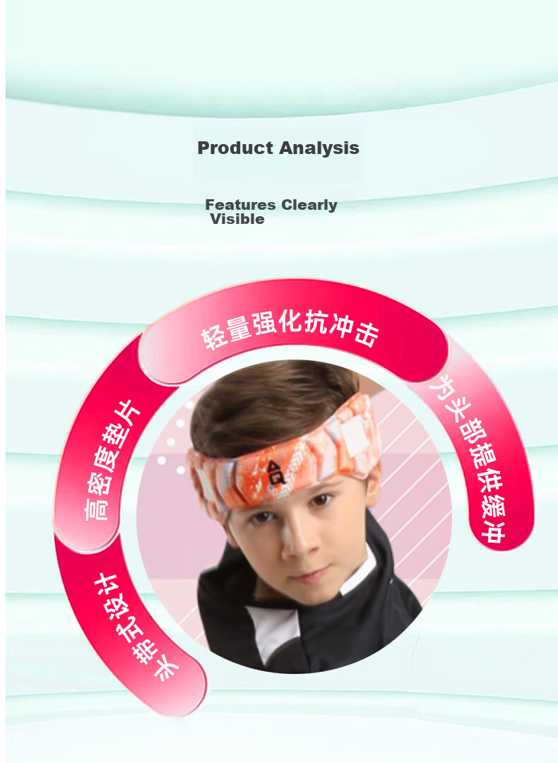 AQ Youth Children Sports Head Guard Football Basketball Volleyball Anti-Collision Fall Protection Headband C50106 Reinforced Orange M Size 4
