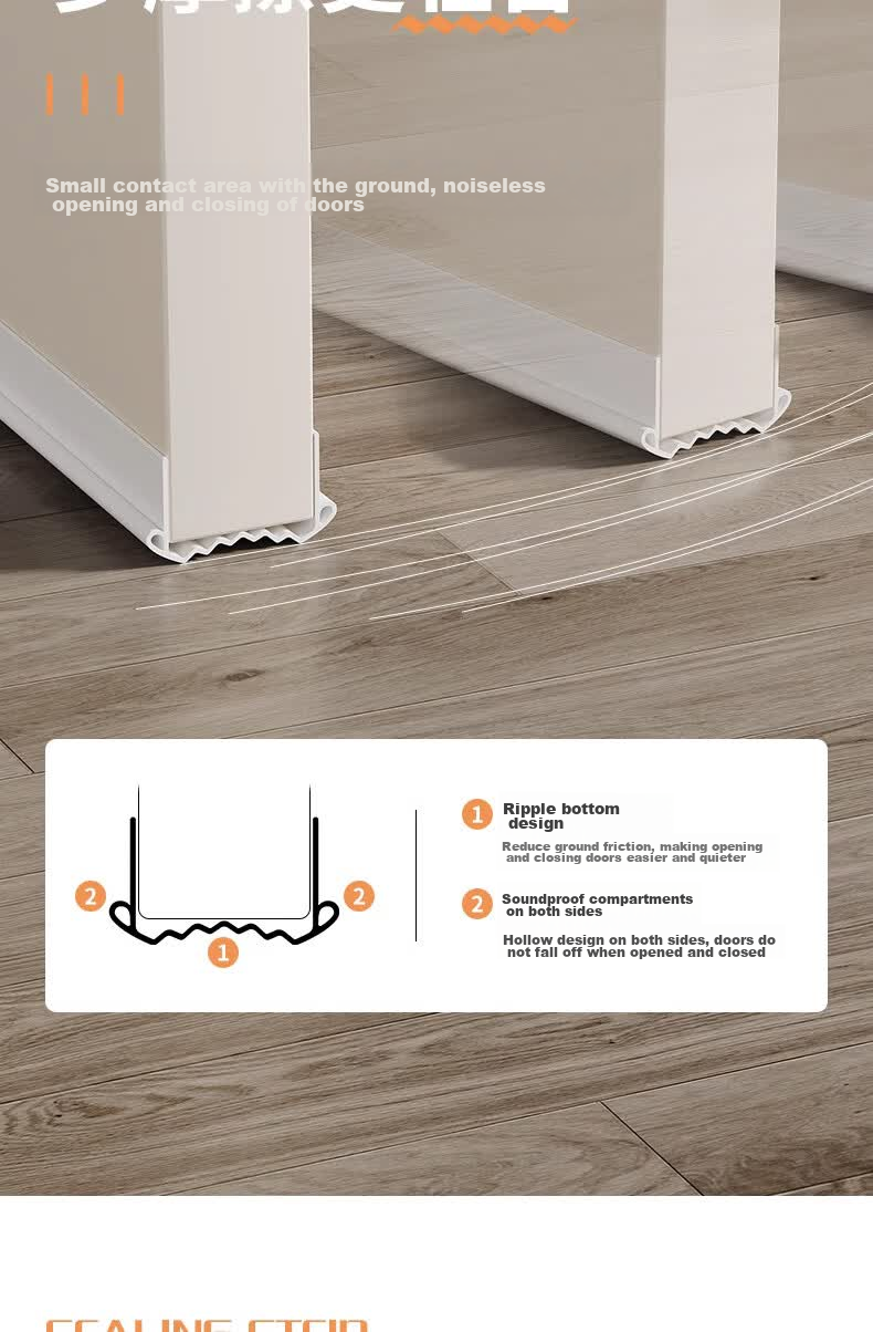 Cigeman Door Seal Strip, Bedroom Soundproof Strip, Wind And Light Blocking, Door Bottom Seal Strip, Door Gap, Soundproof Strip, Draft Preventio 12