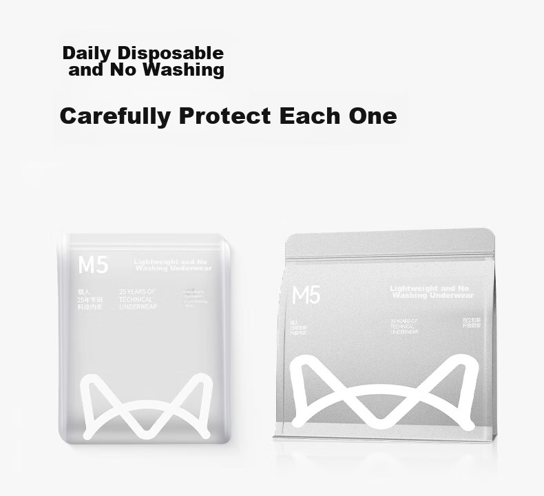 MiiOW Disposable Men's Briefs, Sterilized, Individually Wrapped, Low-Rise, for Business Trips And Travel, XL Size 13