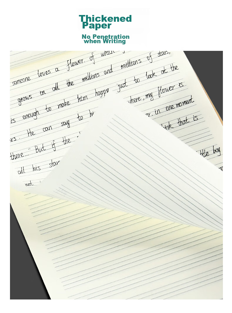 Duoliboshi, 10 Books, 16mo Size, 22 Pages Per Sheet, Horizontal Lined Paper with 24 Lines, Chinese Language And Arithmetic Notebook, Math Workbook for Primary School Students Grades 3-6, Thick Lined Paper for Middle And High School Students, Homework Notebook 8