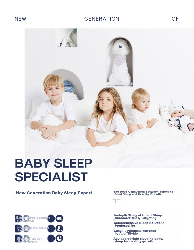 DOMIAMIA Baby Sleeping Bag, Anti-Startle Wrap, Double-Layer Pure Cotton, Newborn NB Size, Suitable for All Seasons 5