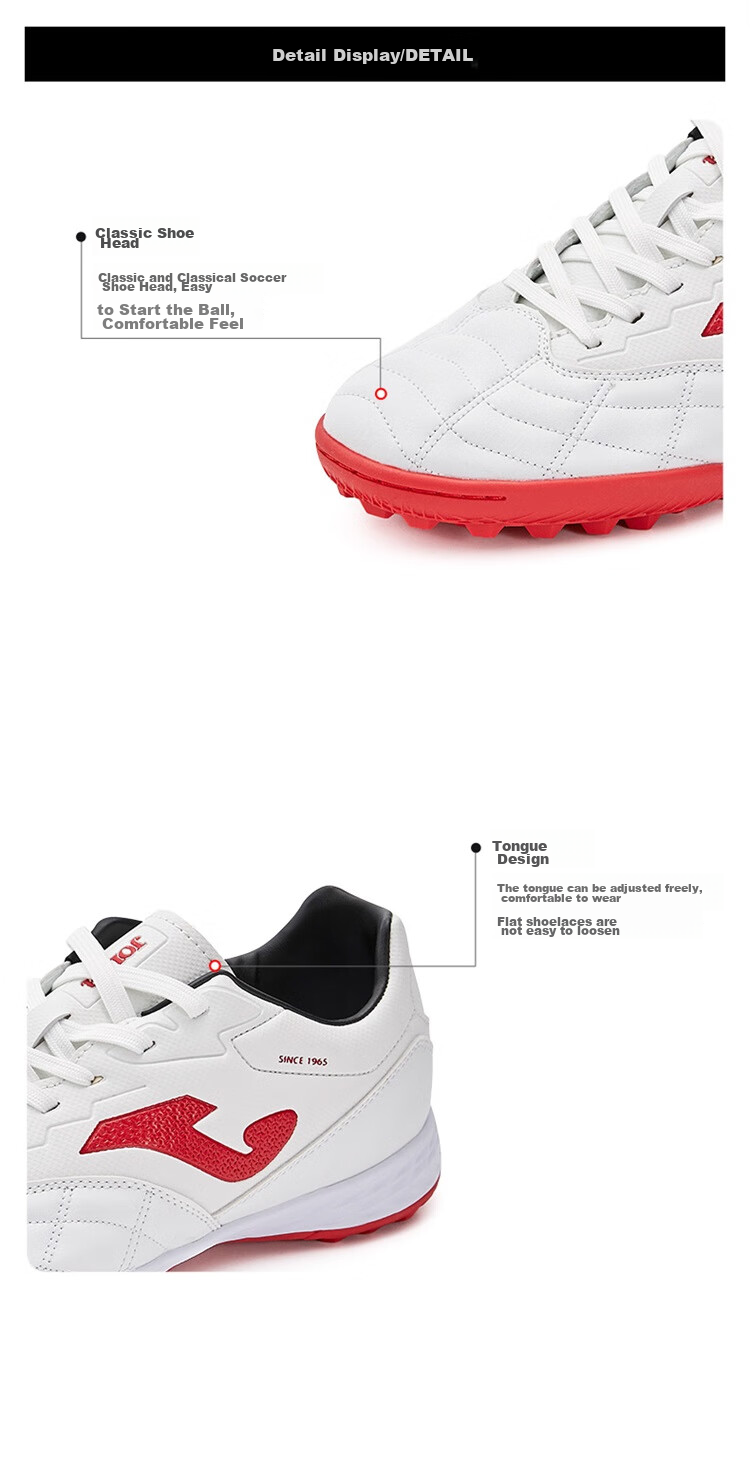 JOMA Soccer Shoes with Molded Studs for Adults, Men, Women And Youth, TF Non-Slip Professional Competition Football Training Shoes, Red, Size 43 3