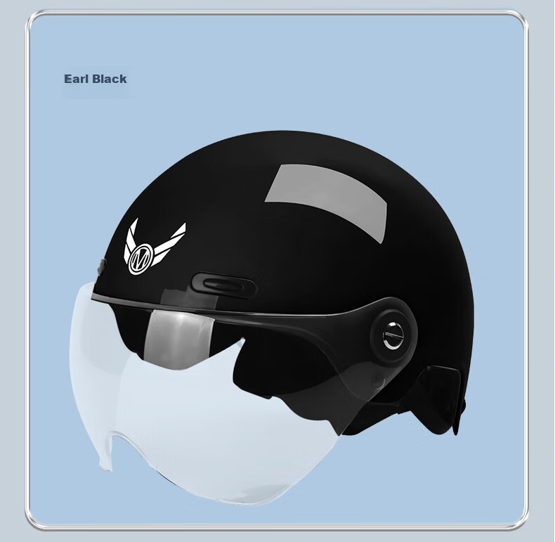 MYARMOR Helmet, Electric Vehicle New National Standard 3C Certified Motorcycle Summer Half Helmet, Lightweight Breathable Safety Helmet for Men And Women, Electric Scooter Helmet, One Size Fits All (Head Circumference Size 54-61cm), Modern Gray 18