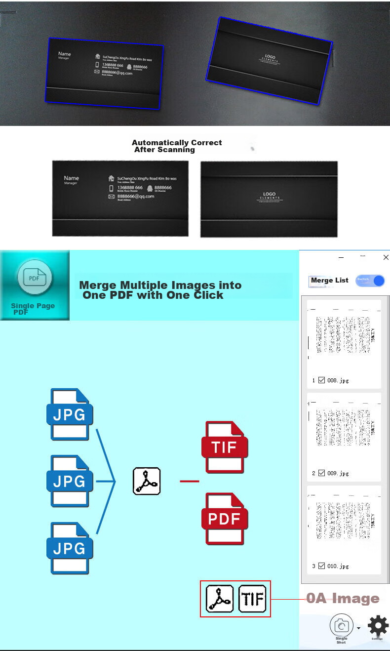 Founder Scanner, 16 Million Pixel High-Speed Camera, for Government, Commercial, Educational And Professional Office Use, A4 Document Contract Bill Multi-Page PDF Synthesis, OCR Text Extraction Q1000 Soft Base 9