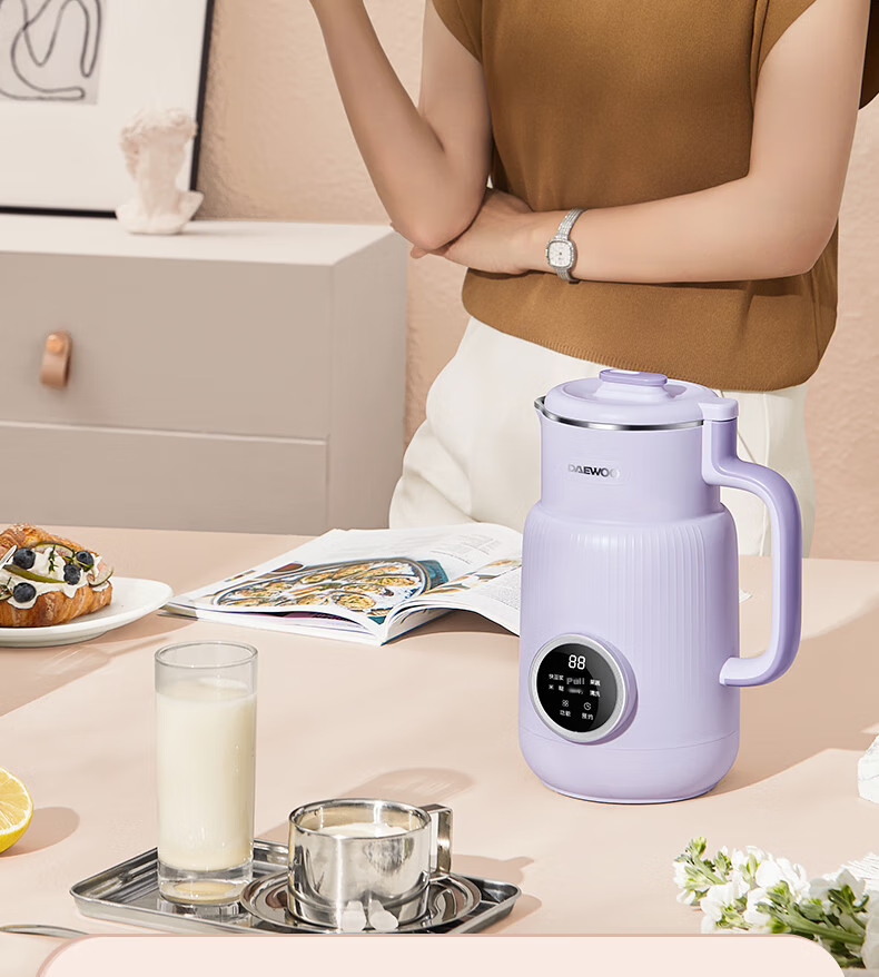 DAEWOO SM21S 2026 New Automatic Soy Milk Maker 0-Coating 316L Stainless Steel Micro-Pressure 4-5 Person White 6