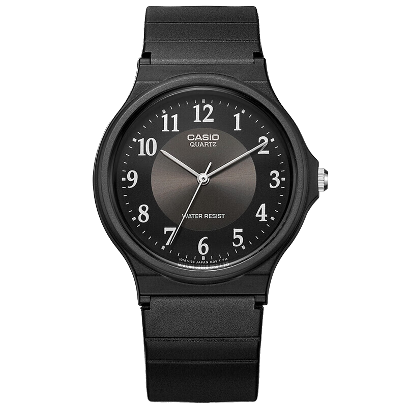 Casio Black Watch for Men And Women, Unisex Student Official Exam Quartz Watch MQ-24 Suitable for Middle School And High School Entrance Exams