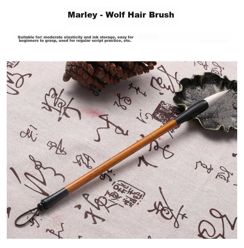 Marie's Mixed Hair Brush Set of 3: Large, Medium And Small Sizes. Mixed Hair Brush in Regular Script. Four Treasures of The Study for Calligraphy, Landscape Painting, And Chinese Painting. Beginner's And Student's Practice Calligraphy Brush G1353 7