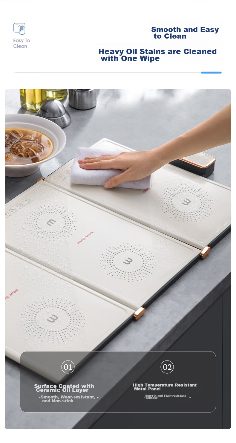 Morphyrichards Three-Fold Folding Food Warming Plate, Meal Warmer Tray, Heating Table Mat, Multifunctional Food Heating Board, Timed Food Warming Cooking Machine Gadget MR8300 13