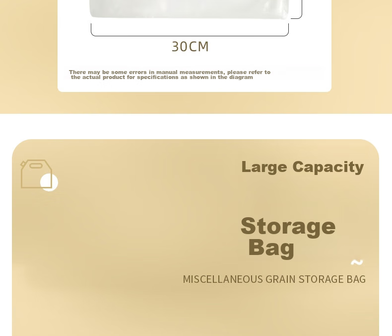 Edo Grain Storage Bags, Food-Grade Sealed Moisture-Proof Rice Bags for Grains And Beans [3 Jin (1.5 Kg) Pack of 5] 5