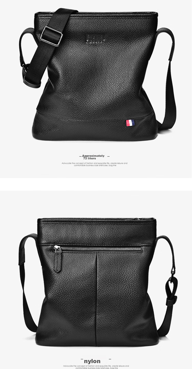 Pabojoe Men's Handbag, Shoulder Bag, Crossbody Bag, Top-Grain Leather, Soft And Fashionable Sports Bag for Men, Vertical Style, Birthday Gift for Husband 14