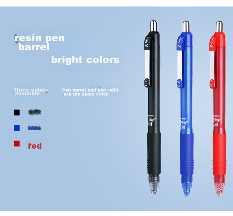 ZEBRA Bullet Tip Gel Pen 0.5mm Zhenhao Series Teacher's Correction Student Note Annotation Signing Pen C-JJ3 Red 5-Pack 3