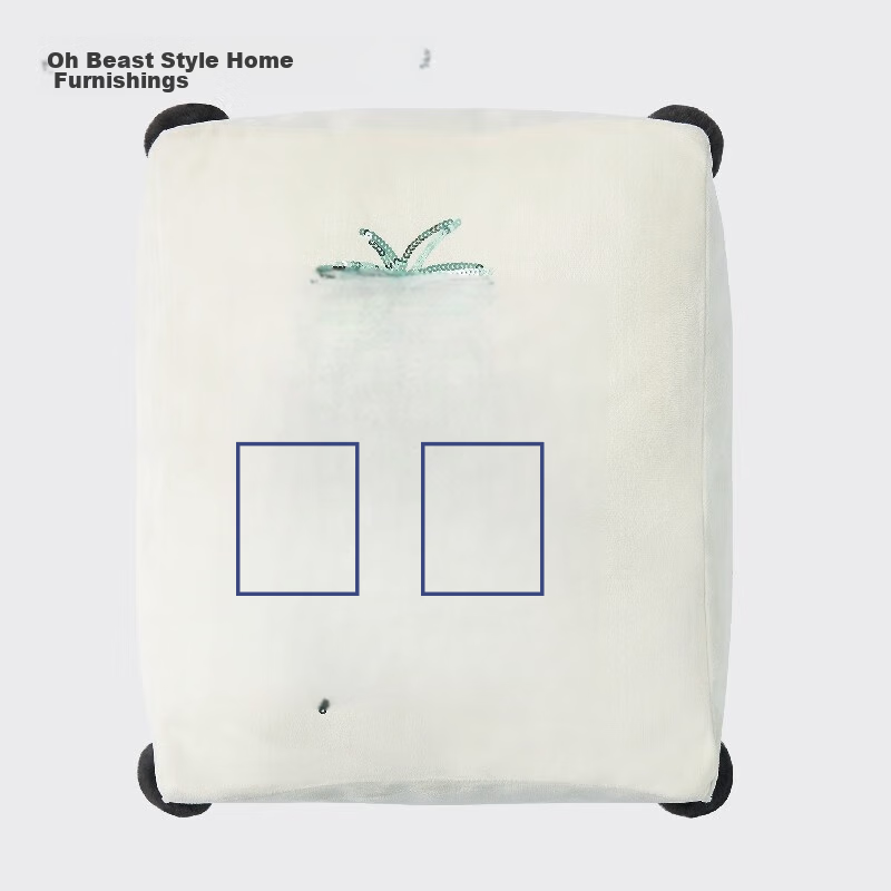 Tbh Panda Puff Mahjong Cushion, Office Pillow, Bedside Double-Sided Car Backrest, 38*30cm
