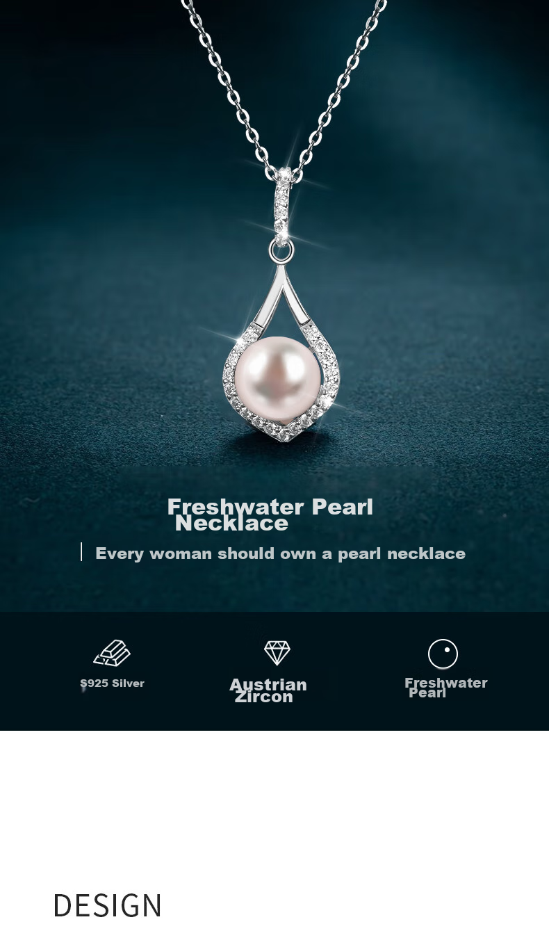 MANHE S925 Silver Freshwater Pearl Necklace for Women, 2026 New Light Luxury High-End Birthday Gift for Mom Or Girlfriend 12