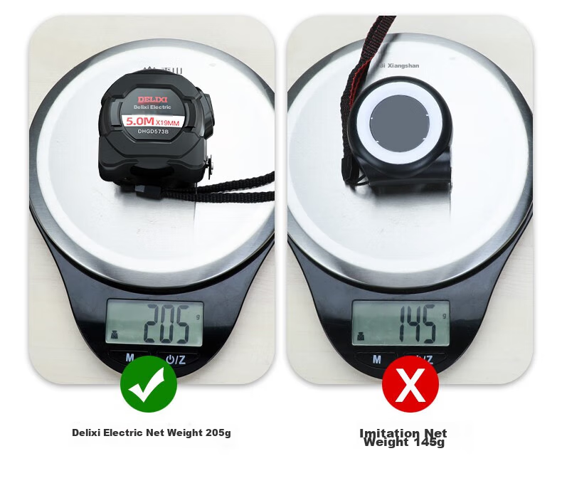DELIXI ELECTRIC Steel Tape Measure, Household Wear-Resistant Drop-Proof High-Precision Self-Locking Ruler, Carpentry Ruler for Renovation Measurement, Steel Tape Measure 5*19 5