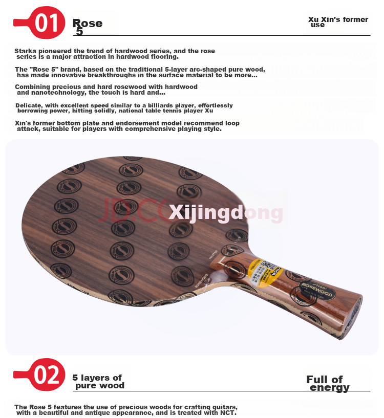 STIGA Black Ebony 7 Professional Table Tennis Blade Offensive Loop Style Horizontal Handle 9