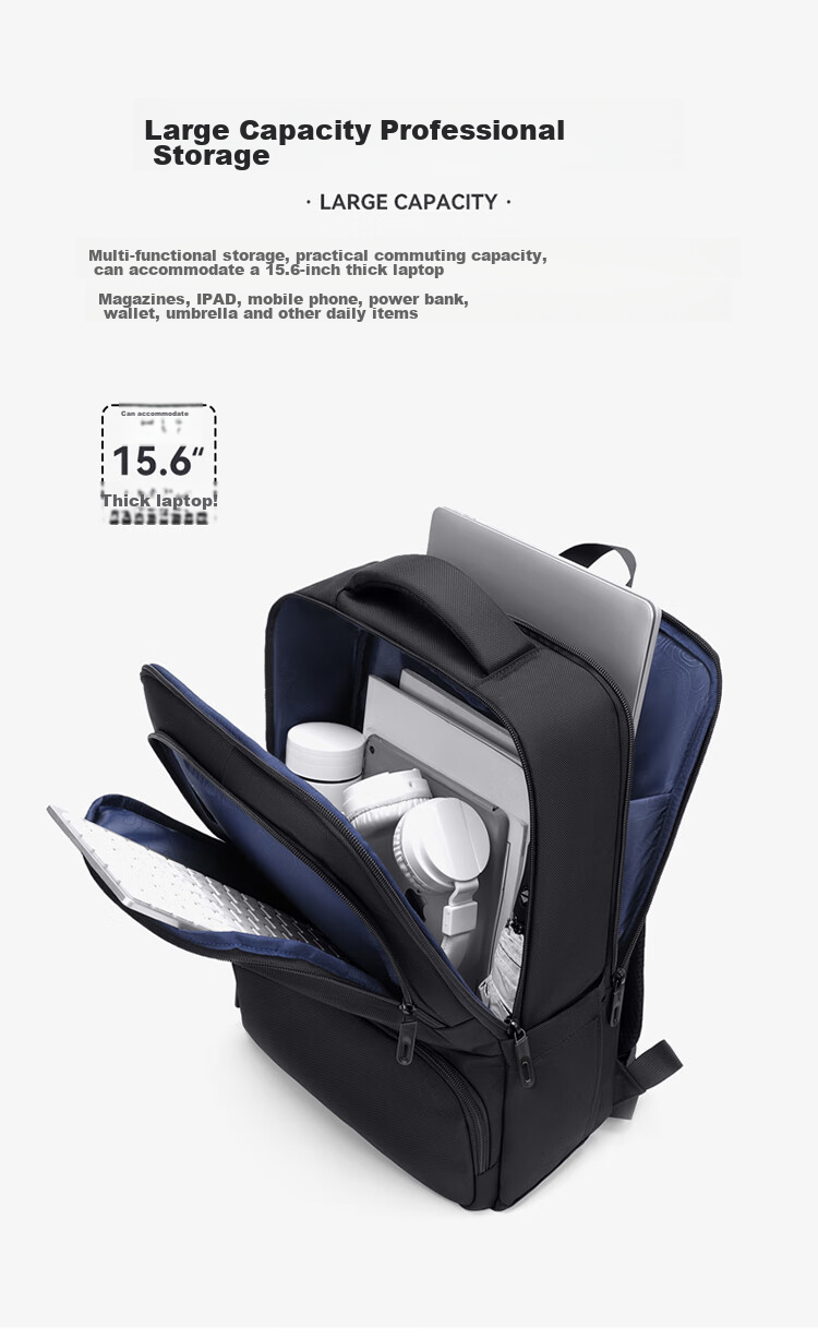 GOLF Backpack for Men, Business Travel Bag, 15.6/16 Inch Laptop Bag, Water-Resistant, Suitable for Business Trips And Commuting, Men's Backpack 6