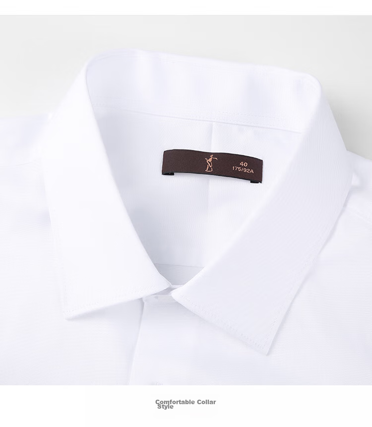 TRIES [Celebrity Style] Men's Long-Sleeve Shirt, Solid Color Business Style for All Seasons, Multi-Color Spring And Autumn Embroidered Work Shirt 20