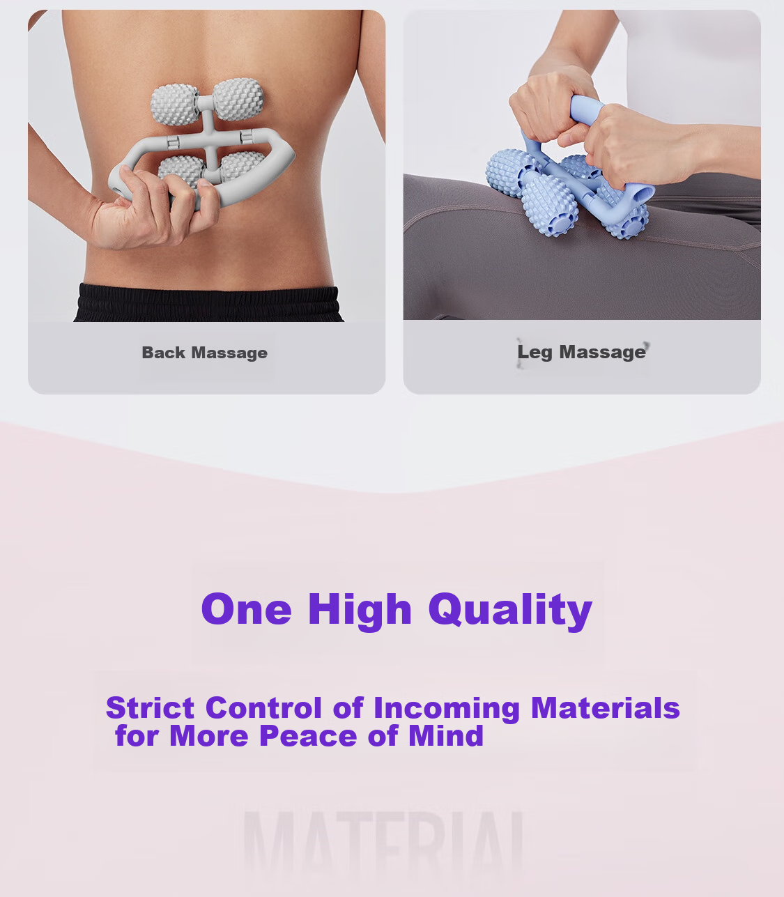 Keep 8 Detachable Circular Massage Roller for Thighs And Calf, Leg Slimming Device, Muscle Relaxation Foam Roller, Cherry Blossom Pink 22