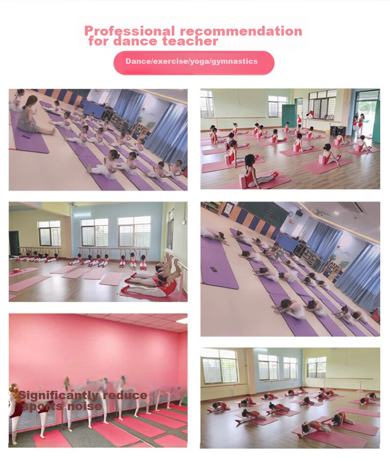 Li-Ning Yoga Mat, Non-Slip, Soundproof, Shock-Absorbing, Dance Mat, Children's Practice Mat, Thickened, Widened, Long Carpet, Specialized Floor Mat 6