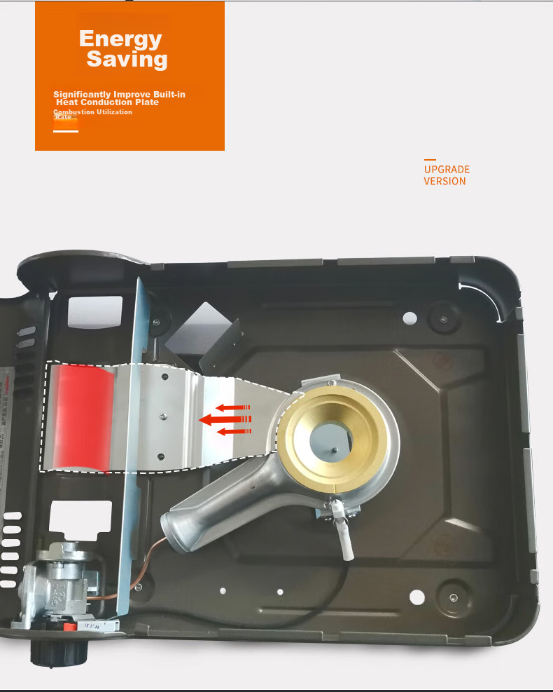 Iwatani Portable Cassette Stove, Outdoor Windproof Camping Gas Stove, Hot Pot Cooker, ZKZ-2F + Double-Sided Hot Pot Set 7