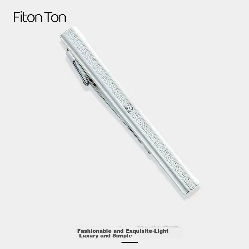FitonTon Wedding Banquet Tie Clip for Men, Business Formal Wear Necktie Clip, Gift Box Set for Boyfriend, New Year Valentine's Day Present