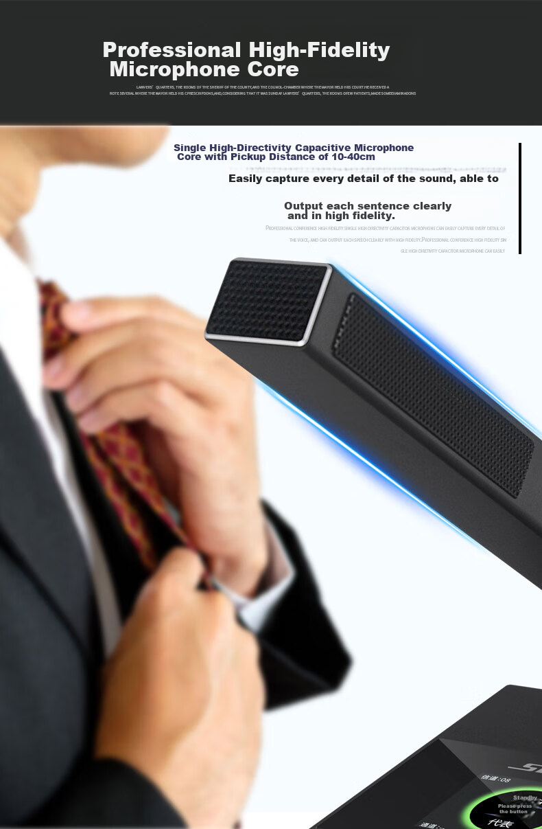 SHILE YE-12 Professional Wired Handheld Microphone, Engineering Conference Microphone, Large Meeting Room Desktop Gooseneck Square Pole Microphone, One-To System 7