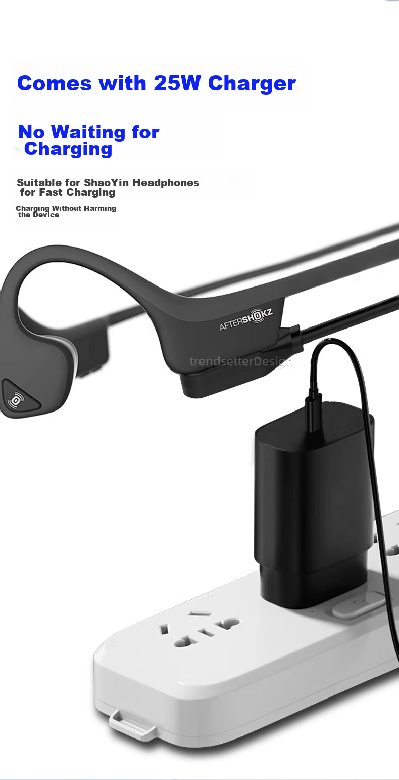Chaofan Compatible with Shao Yin Bone Conduction Headphones Type-C Charging Cable AS800/S810/S803/AS811 Wireless Bluetooth Sports Earphones Charger Magnetic Charging Cable 7