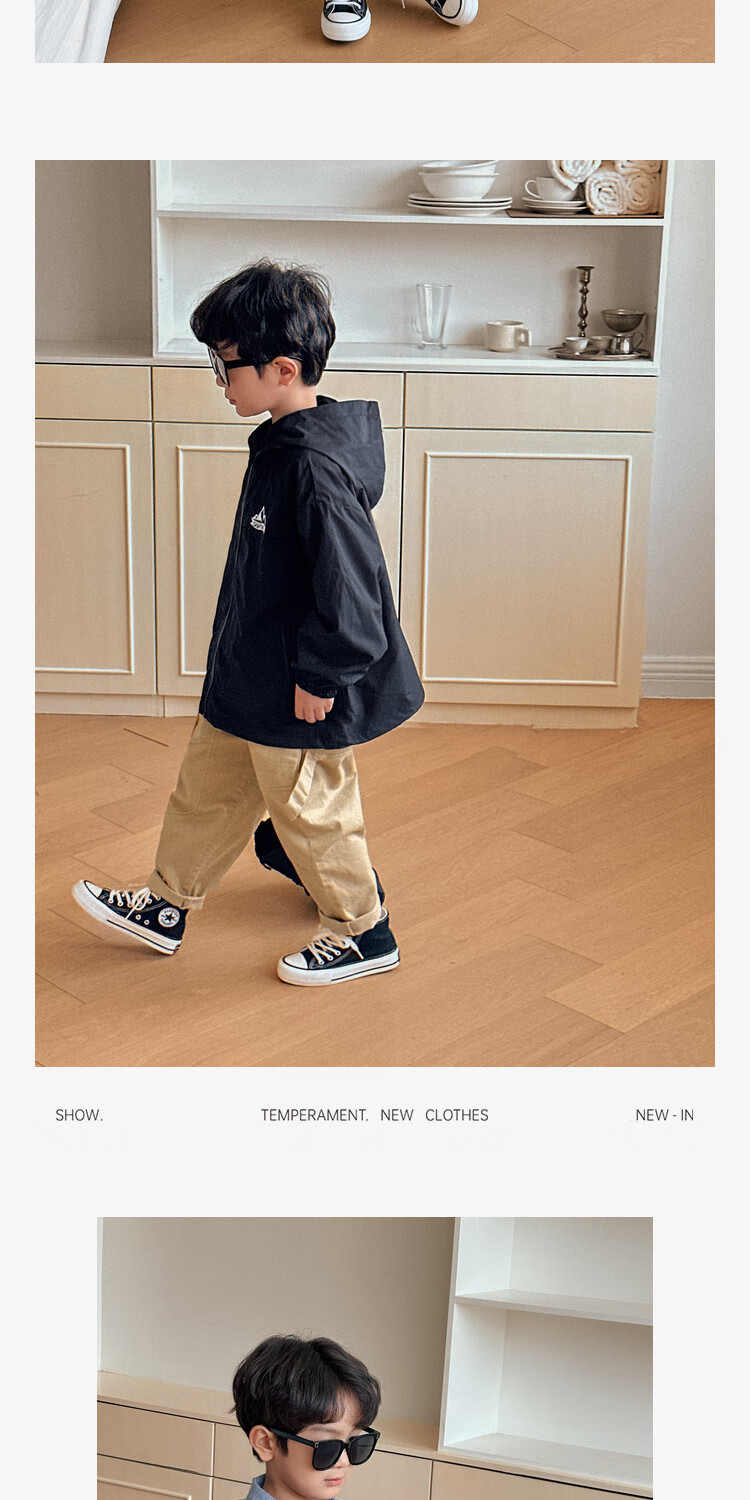 LUSON Chen Dazhu Boys Outdoor Hooded Workwear Jacket 2025 Spring Autumn New Children's Water-Repellent Mountaineering Coat 15