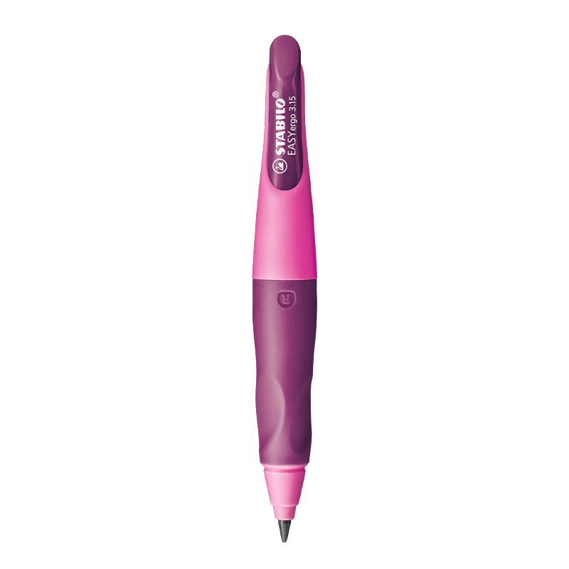STABILO Children's Writing And Drawing Set (Pink Chunky Pencil + Woody Water-Soluble Colored Pencils), Mechanical Pencil, Colored Pencils for Drawing And Handwriting Practice