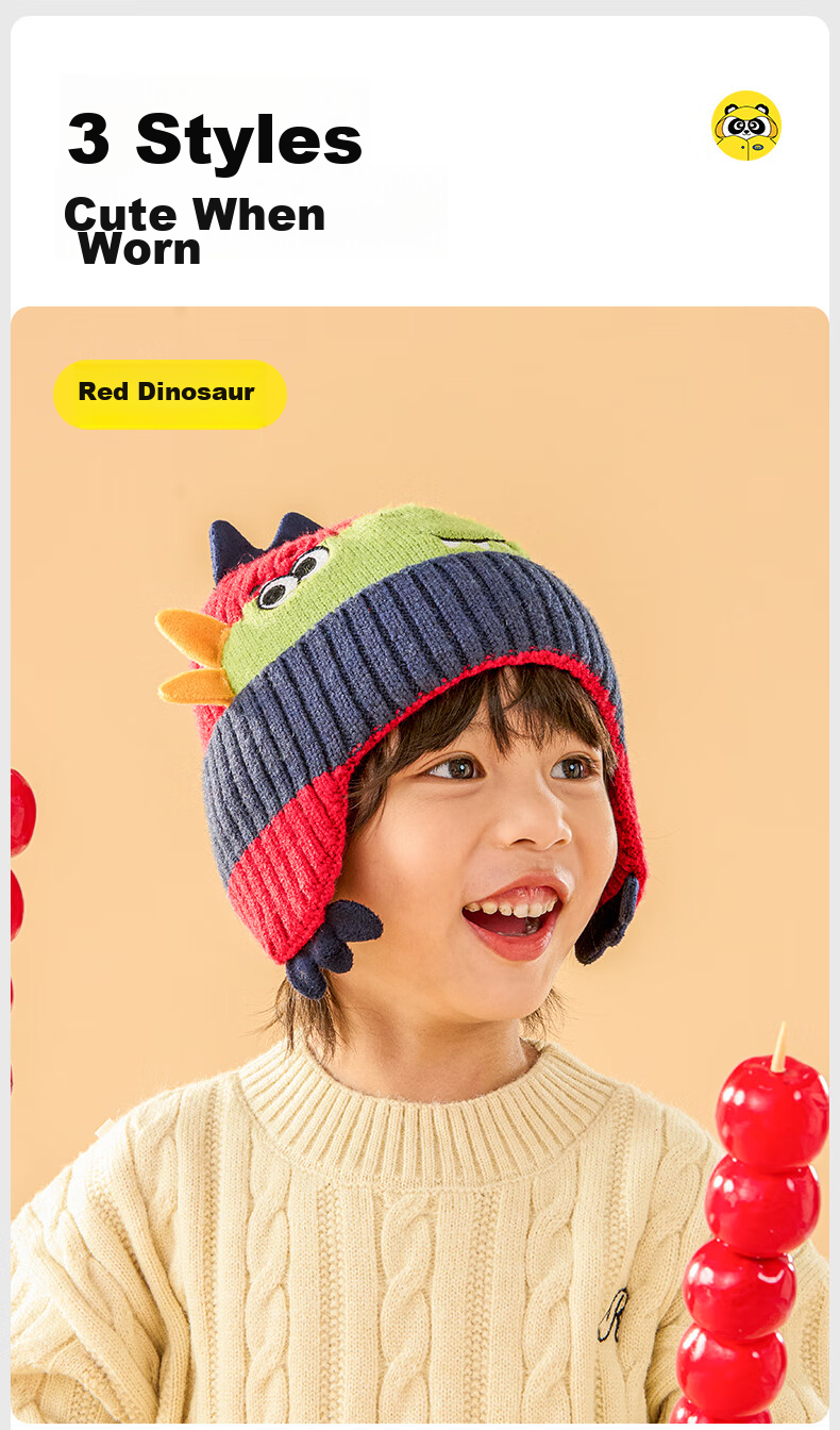 Moremerry Children's Hat, Autumn And Winter Ear Protection, Boys And Girls Warm Knitted Hat, Baby Student Fashionable Cap, Pink 15