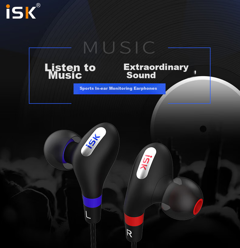 ISK SEM9 In-Ear Sports Monitoring Headphones for Mobile Phones, Computers, Sound Cards, Karaoke, Recording, Live Streaming Monitoring with Ear Return, High-Fidelity Gaming And Music Earplugs, Comfortable to Wear 1