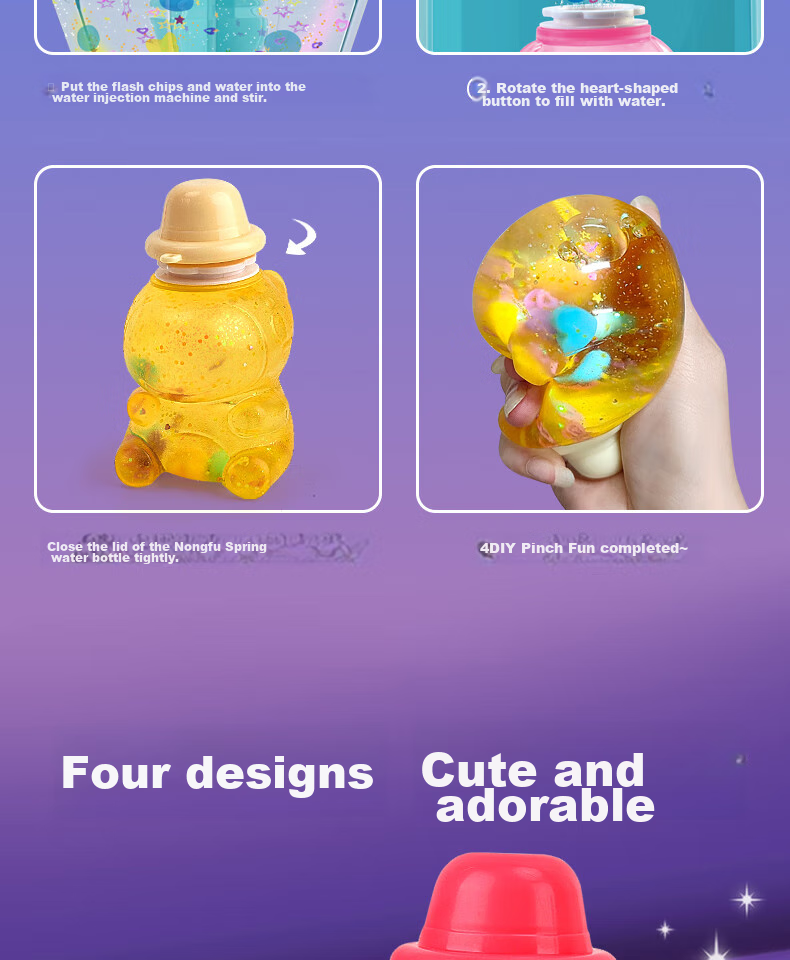 Aomengxing Squeeze Toy with Slow Rebound, Water-Filled Stress Relief Toy, Decompression Gadget, Girls' DIY Craft Materials, Children's Birthday Gift 8
