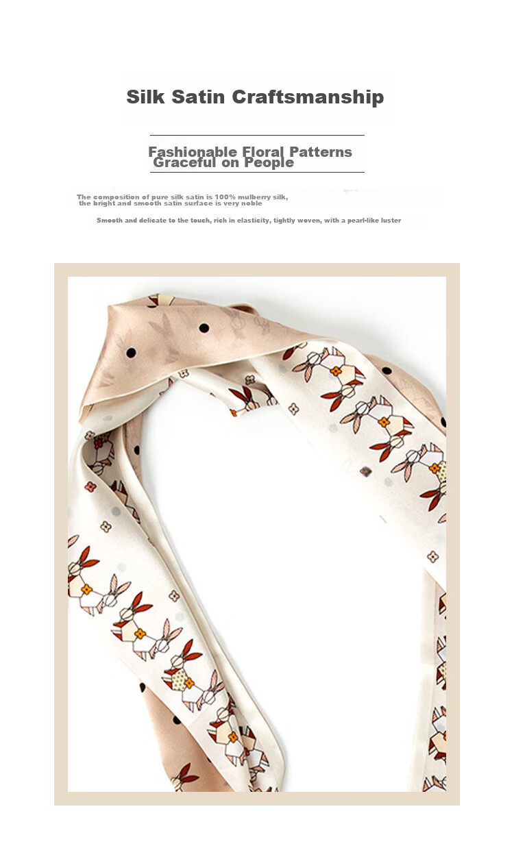 Sijie [Over 10,000 Sold] Silk Scarf for Women, Mid-Autumn Festival Long Scarf, 100% Mulberry Silk, Wealthy Leader Scarf, Gift Wrap 3