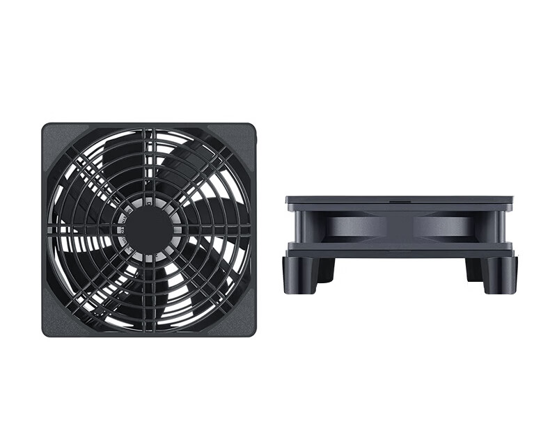 Liantuo Router Cooler Dual Fan 12CM Mini Host Stand Optical Modem TV Set-Top Box Cooling Base Large Fan Black Support USB Powered 2
