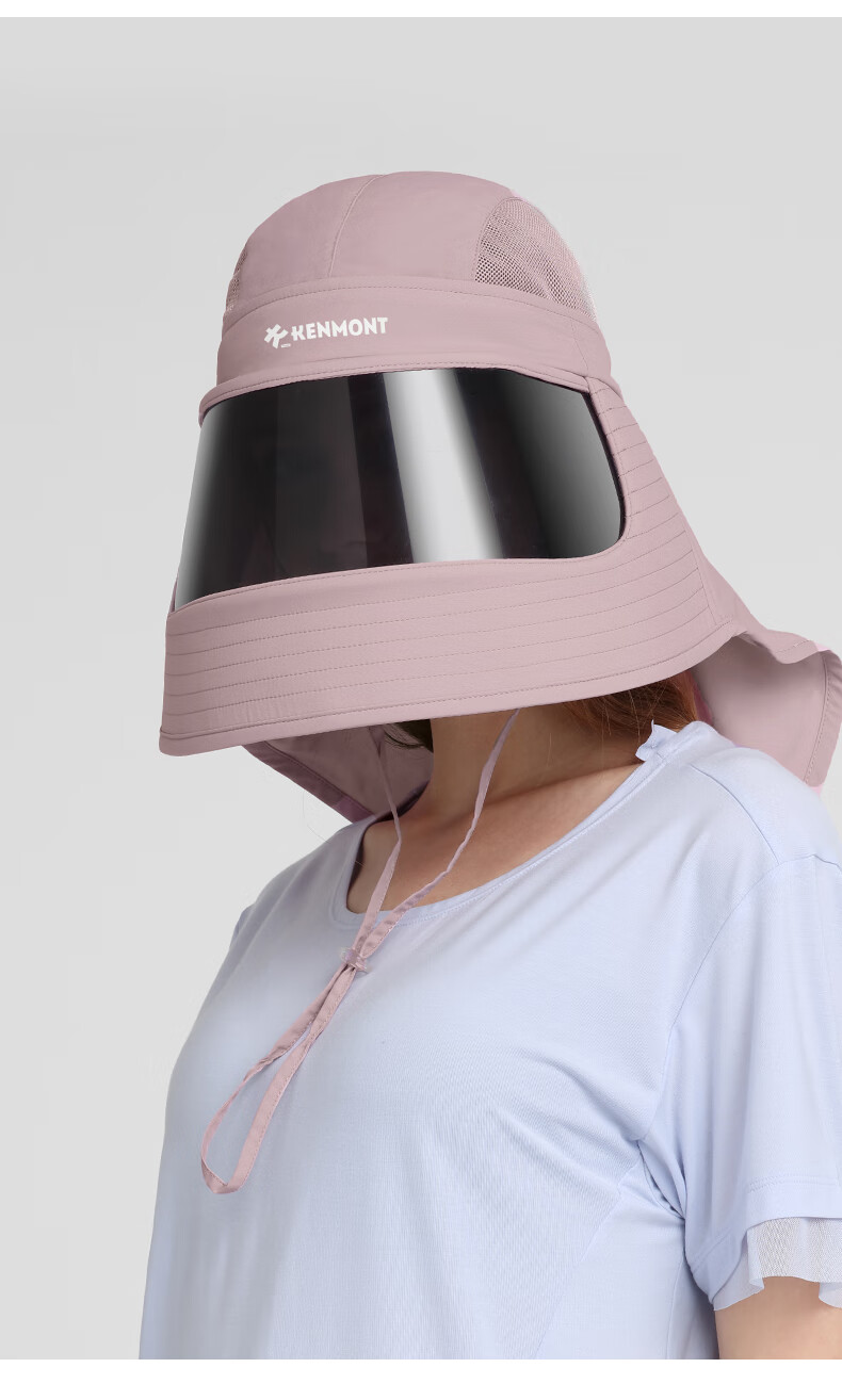 Kenmont All-in-One Medical Aesthetic Sunscreen Hat for Women UV Protection Breathable Full Face Sun Hat with Neck Guard 6130 6