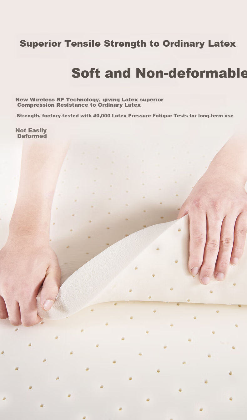 Hodo Thai Imported Natural Latex Mattress, 5cm Thick, 85D Swiss Anti-Mite Cover, 1.8m X 2m, Medium Firmness 7