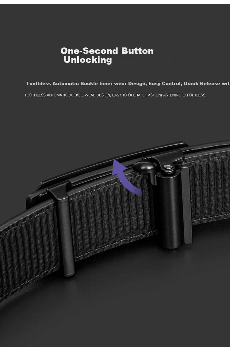 COW Men's Automatic Buckle Belt, Top-Grain Leather Waistband for Young And Middle-Aged Men, Genuine Leather Business Belt, Gift 910 5