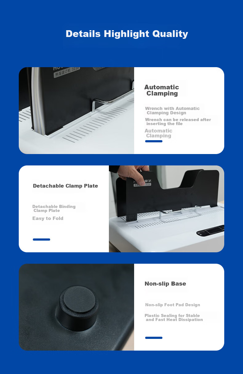 HOOYE Thermal Binding Machine Contract Tender Document Financial Voucher Thermal Binding Machine for Binding 600 Pages 3110 9