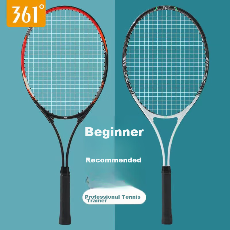 361° Tennis Racket for Men And Women Beginners, Single-Player with String, Self-Practice Tool, College Student Tennis Set, White And Black