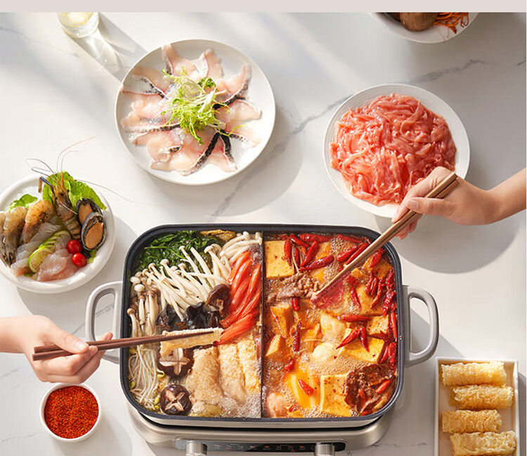 Joyoung Household 8L Large Capacity Electric Cooking Pot, Multifunctional Dual-Sided Electric Hot Pot, Electric Heating Pot HG80-G811 14