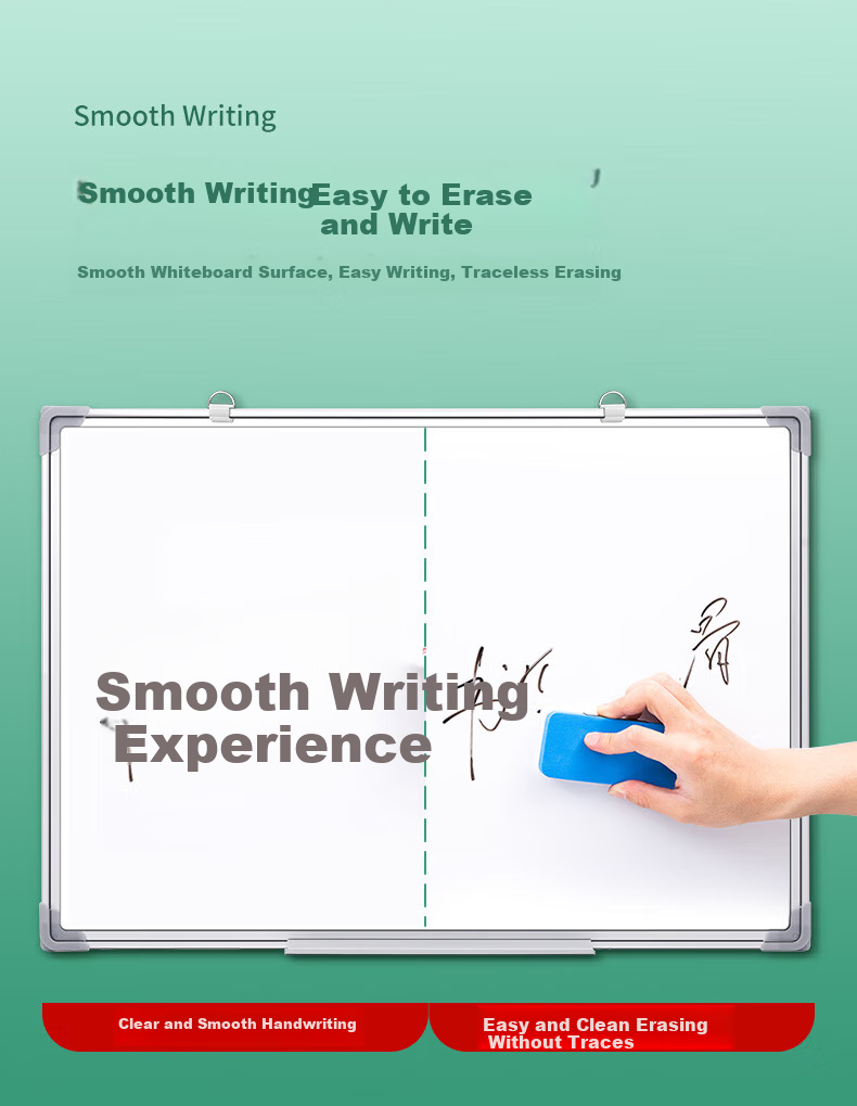 QIFU 90*120cm Whiteboard, Commercial Magnetic Board, Small Whiteboard Wall Sticker, Blackboard for Office Use, Memo Board, Display Board, Small Blackboard, Children's Home Teaching Water Pen Erasable Drawing Board 4