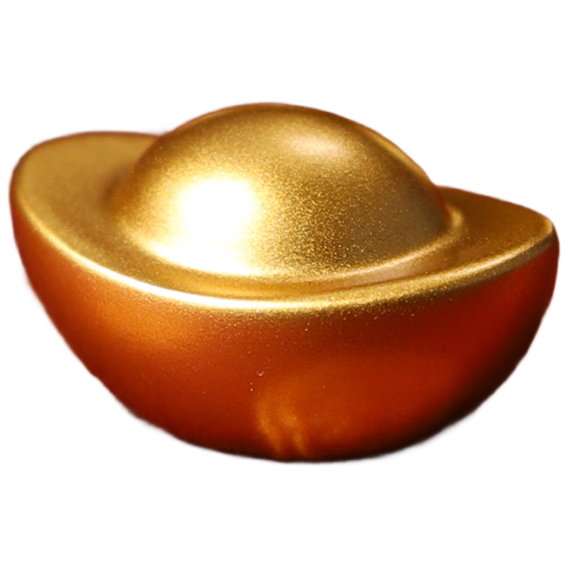 Bin Yue Copper Yuanbao Ornament Realistic Solid Copper Yuanbao Gold Ingot Decoration for Opening Ceremony 3.5cm Each