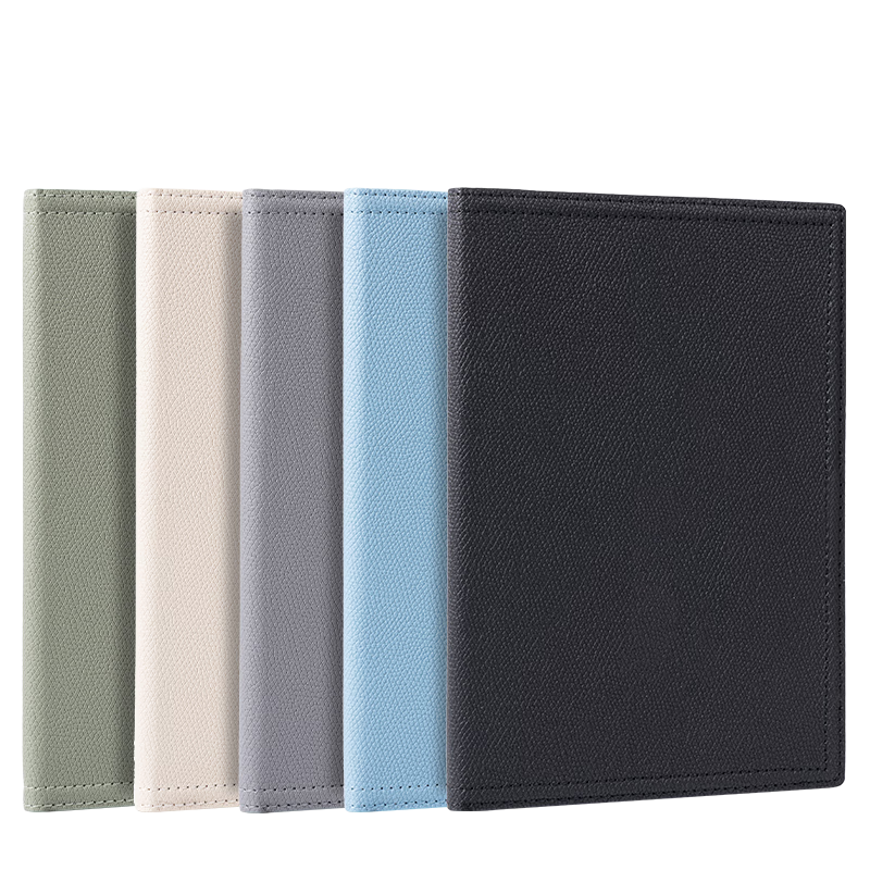 Deli Leather Notebook, Light Business Notepad for Office Meetings And Note-Taking, 16K80 Sheets/book, 245*171mm, BP156, Light Blue