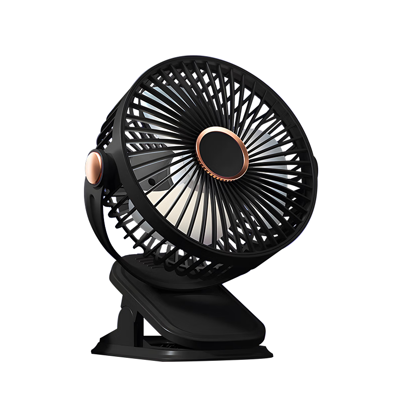 Befon Small Desk Fan, Electric Fan for Dormitory, Quiet Mini Clip-On Fan, Bathroom Fan, USB Fan, Baby Office Fan, 6-Inch Mini Desktop Small Electric Fan, Black, 0956