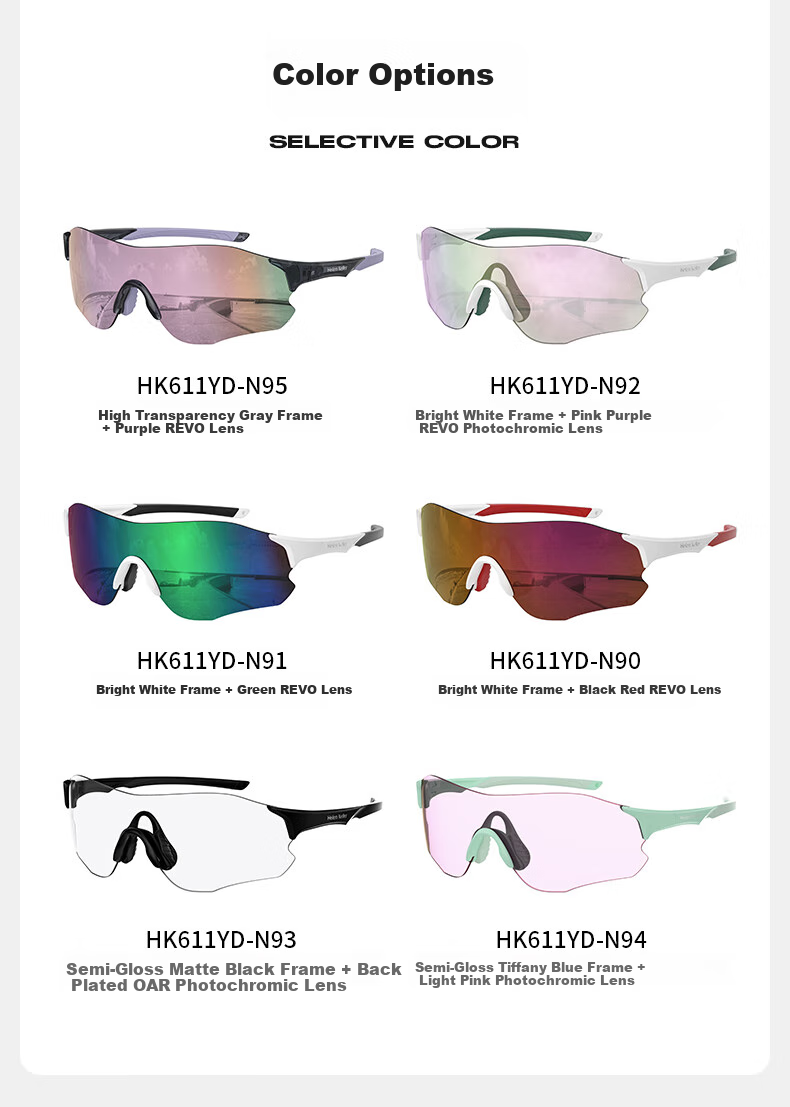 HELEN KELLER Sunglasses for Men And Women, Sports UV Protection Cycling Running Sunglasses HK611YDN90 8