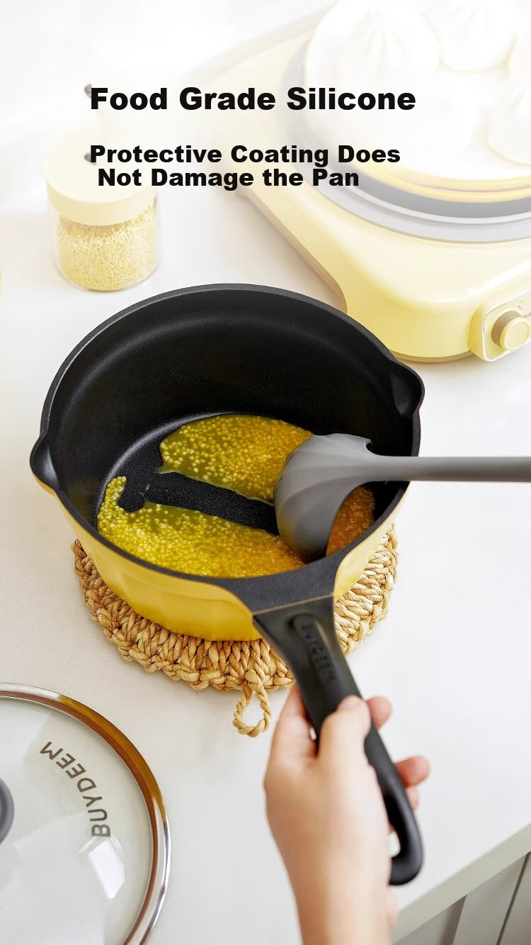 Buydeem Silicone Spatula for Home Cooking, Non-Stick Pan Special Soup Ladle CPA13 Silicone Soup Ladle Gray 1